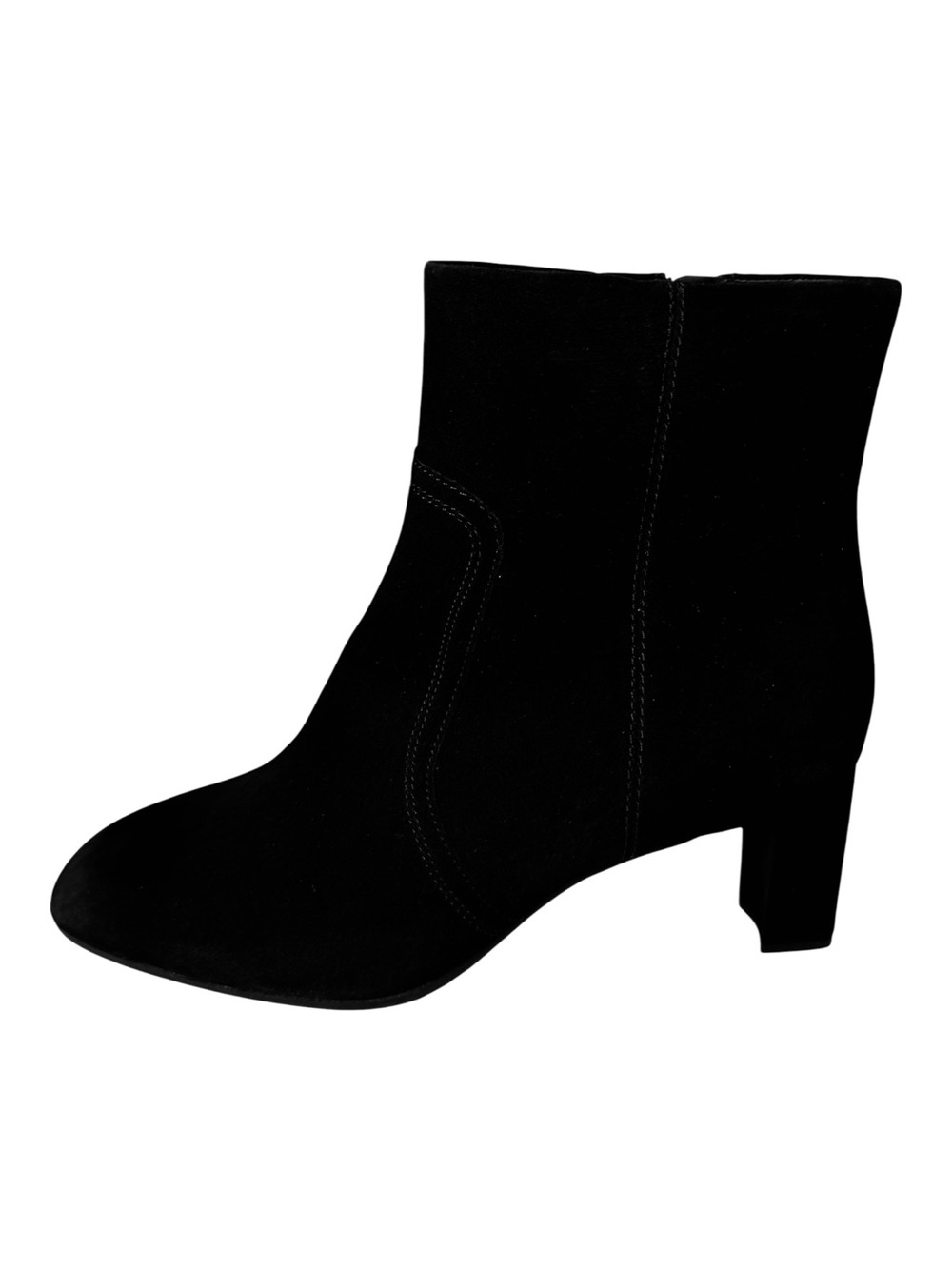 NWT Cole Haan Black Suede Inside Zip Block Heel Ankle Booties 8.5 B